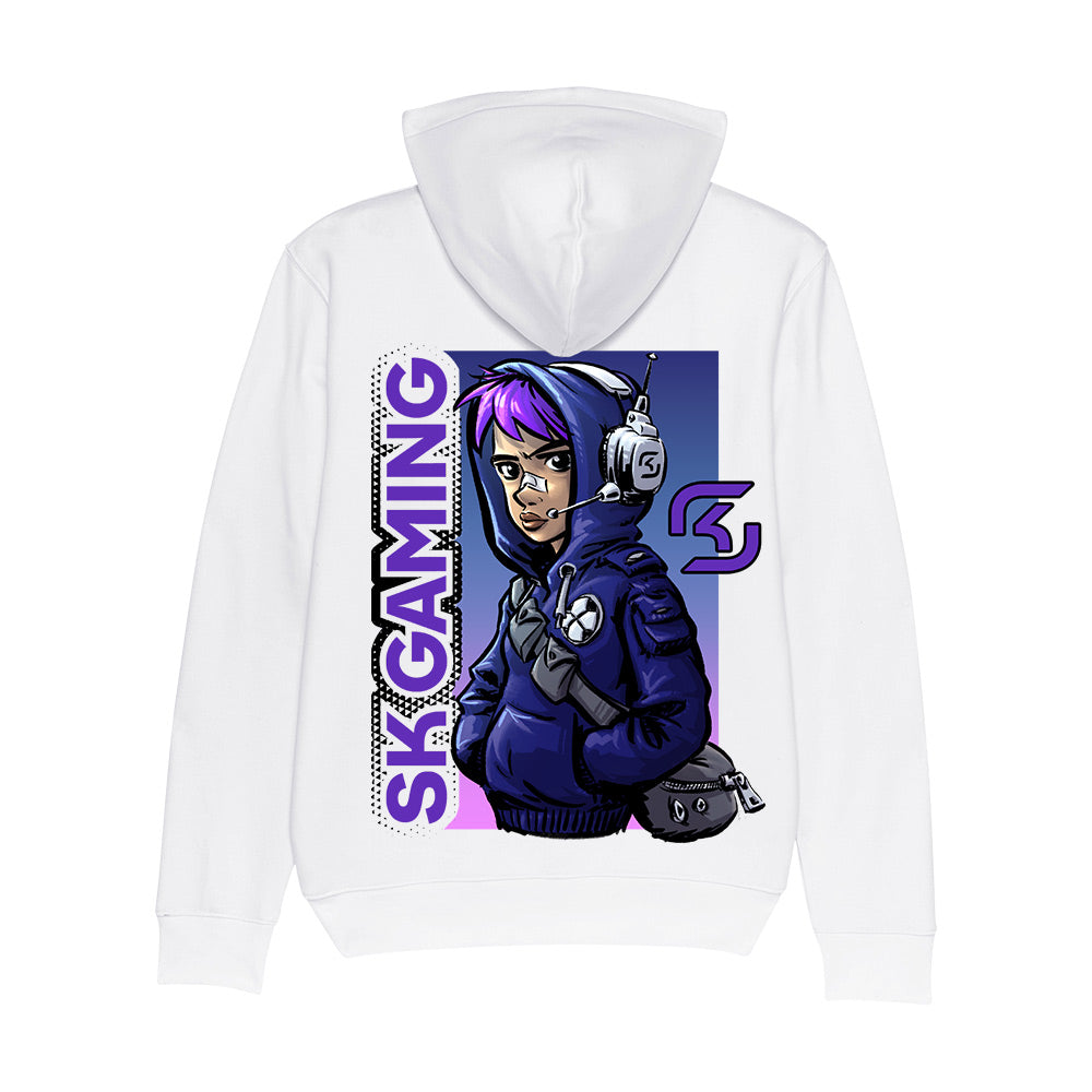 SK Gaming Hero Hoodie White - SK GAMING SHOP