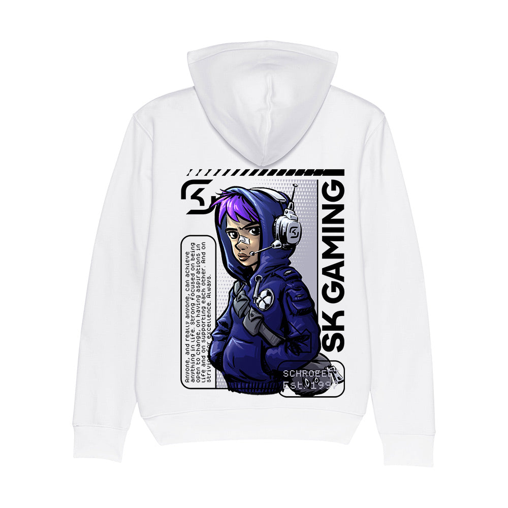 SK Gaming Hero Hoodie Text White - SK GAMING SHOP