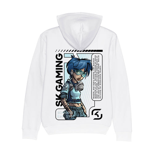SK Gaming Heroine Hoodie Text White - SK GAMING SHOP
