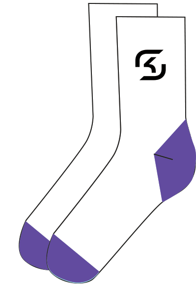 Sports Socks White - SK GAMING SHOP