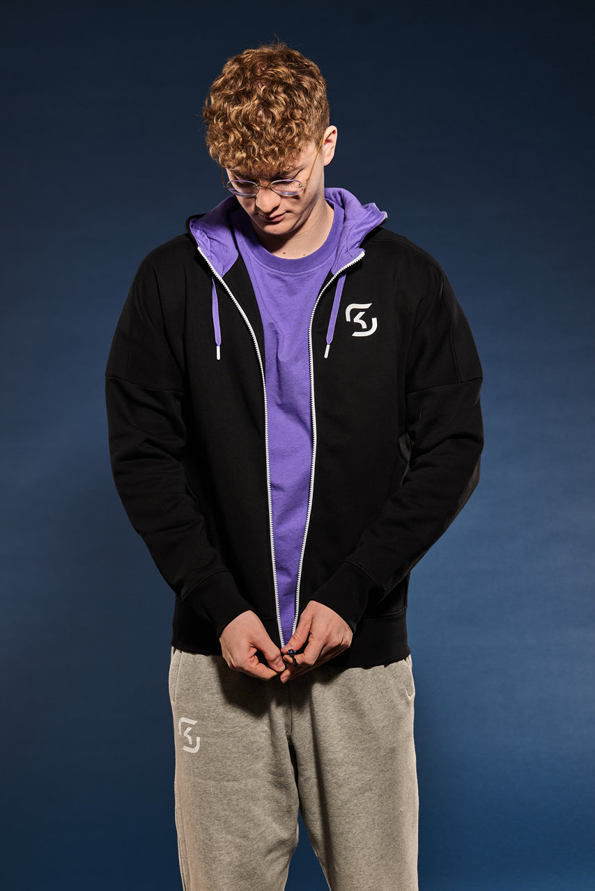 SK GAMING Zip Hoodie Black