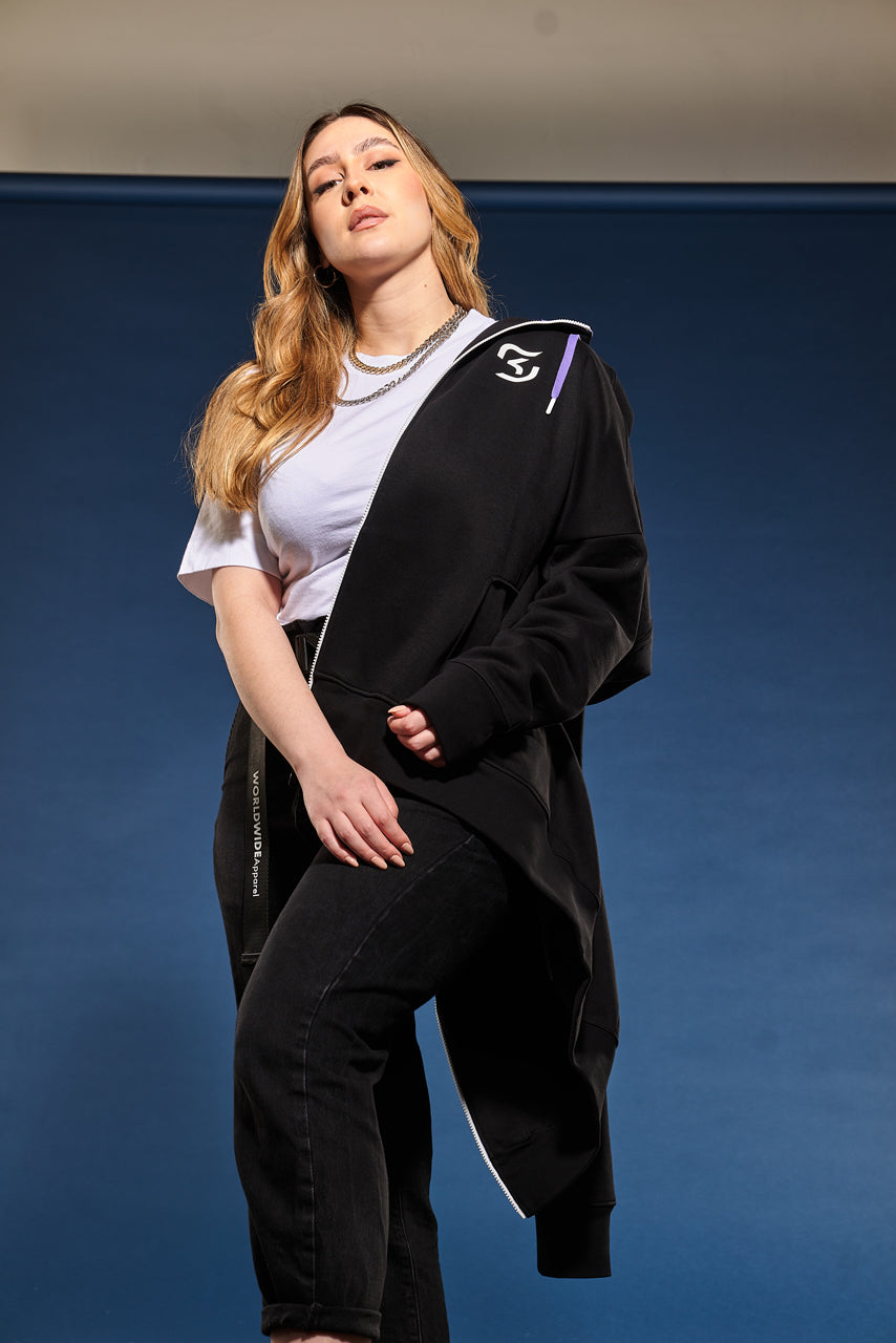SK GAMING Zip Hoodie Black